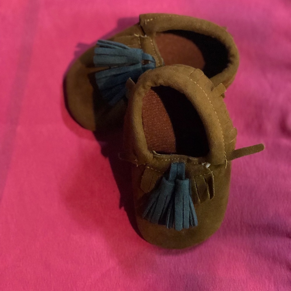 Brown suede Unisex baby shoes